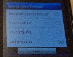 Android format options for date and time