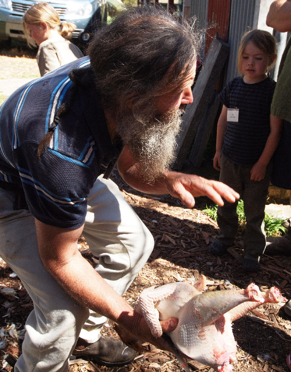 Donny with chicken 4